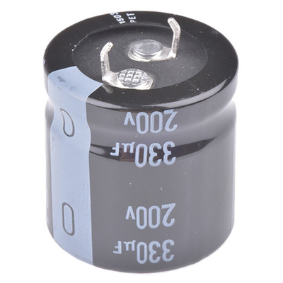 Nichicon 330μF Aluminium Electrolytic Capacitor 200V dc, Snap-In - LGU2D331MELA