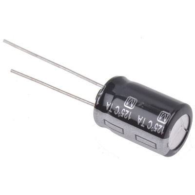 Panasonic 47μF Aluminium Electrolytic Capacitor 63V dc, Radial, Through Hole - EEUTA1J470