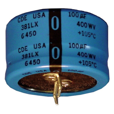 Cornell-Dubilier 10000μF Aluminium Electrolytic Capacitor 35V dc, Snap-In - 381LX103M035J052