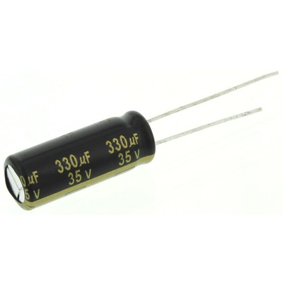 Panasonic 330μF Aluminium Electrolytic Capacitor 35V dc, Radial, Through Hole - EEUFM1V331L