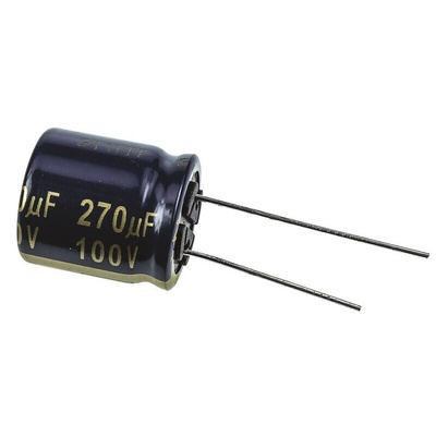 Panasonic 270μF Aluminium Electrolytic Capacitor 100V dc, Radial, Through Hole - EEUFC2A271S