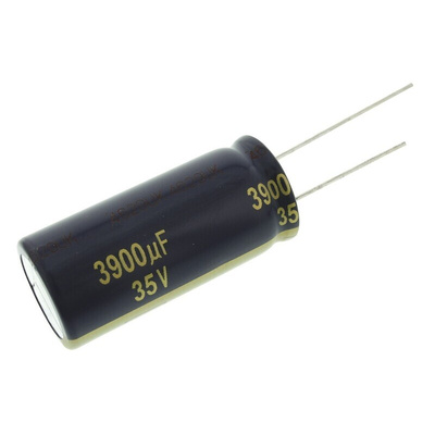 Panasonic 3900μF Aluminium Electrolytic Capacitor 35V dc, Radial, Through Hole - EEUFC1V392