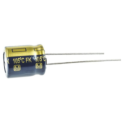 Panasonic 470μF Aluminium Electrolytic Capacitor 25V dc, Radial, Through Hole - EEUFK1E471