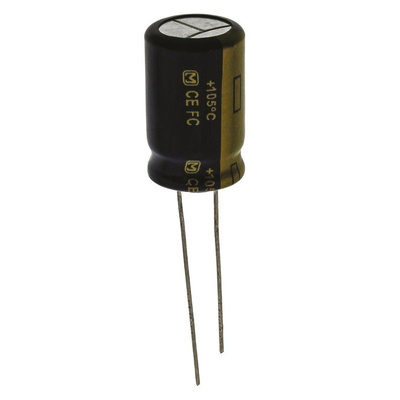 Panasonic 1500μF Aluminium Electrolytic Capacitor 16V dc, Radial, Through Hole - EEUFC1C152