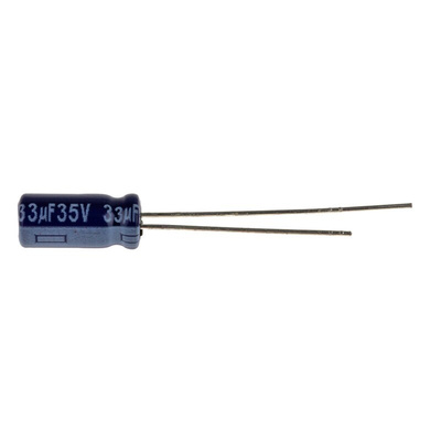 Panasonic 33μF Aluminium Electrolytic Capacitor 35V dc, Radial, Through Hole - ECA1VM330