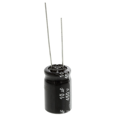 Panasonic 10μF Aluminium Electrolytic Capacitor 450V dc, Radial, Through Hole - ECA2WHG100