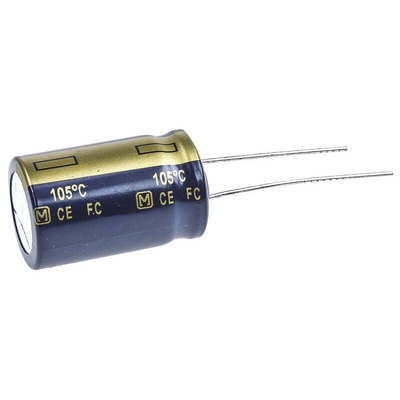 Panasonic 4700μF Aluminium Electrolytic Capacitor 10V dc, Radial, Through Hole - EEUFC1A472