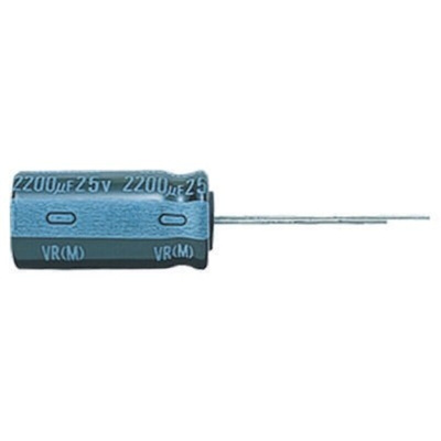 Nichicon 100μF Aluminium Electrolytic Capacitor 10V dc, Radial, Through Hole - UVR1A101MDD