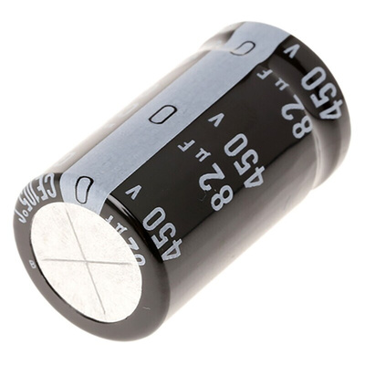 Nichicon 82μF Aluminium Electrolytic Capacitor 450V dc, Snap-In - LGU2W820MELY