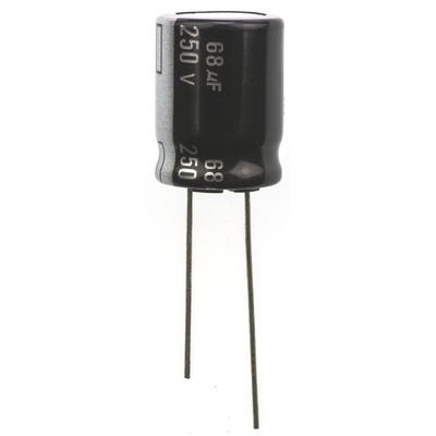 Panasonic 68μF Aluminium Electrolytic Capacitor 250V dc, Radial, Through Hole - EEUED2E680S