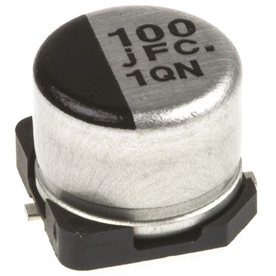 Panasonic 100μF Electrolytic Capacitor 6.3V dc, Surface Mount - EEEFC0J101P