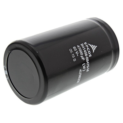 EPCOS 47000μF Aluminium Electrolytic Capacitor 63V dc, Screw Terminal - B41456B8479M000