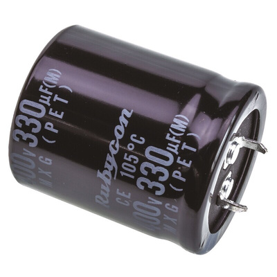 Rubycon 330μF Aluminium Electrolytic Capacitor 400V dc, Snap-In - 400MXG330MEFCSN30X35
