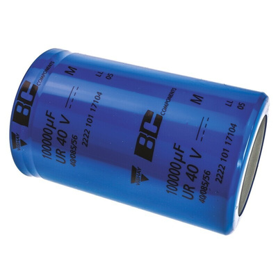 Vishay 0.1F Aluminium Electrolytic Capacitor 40V dc, Screw Terminal - MAL210117104E3
