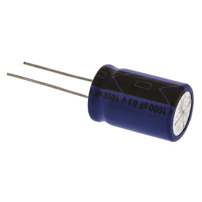 Vishay 1000μF Aluminium Electrolytic Capacitor 63V dc, Radial, Through Hole - MAL203858102E3