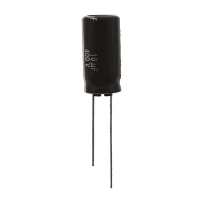 Panasonic 10μF Aluminium Electrolytic Capacitor 400V dc, Radial, Through Hole - EEUEE2G100