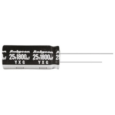 Rubycon 680μF Aluminium Electrolytic Capacitor 25V dc, Radial, Through Hole - 25YXG680MEFC10X20