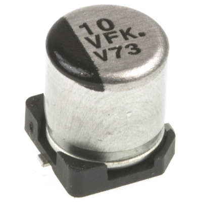 Panasonic 10μF Aluminium Electrolytic Capacitor 35V dc, Surface Mount - EEEFK1V100R