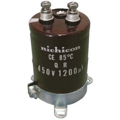 Nichicon 2200μF Aluminium Electrolytic Capacitor 450V dc, Screw Terminal - LQR2W222MSEG