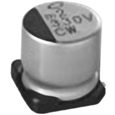 Nichicon 220μF Aluminium Electrolytic Capacitor 25V dc, Surface Mount - UCW1E221MNL1GS
