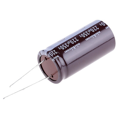 Nichicon 220μF Aluminium Electrolytic Capacitor 350V dc, Radial, Through Hole - UPW2V221MRD