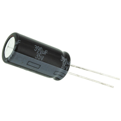 Panasonic 390μF Aluminium Electrolytic Capacitor 35V dc, Radial, Through Hole - EEUTP1V391