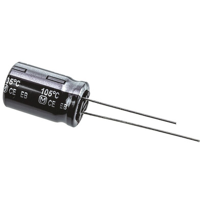 Panasonic 330μF Aluminium Electrolytic Capacitor 63V dc, Radial, Through Hole - EEUEB1J331