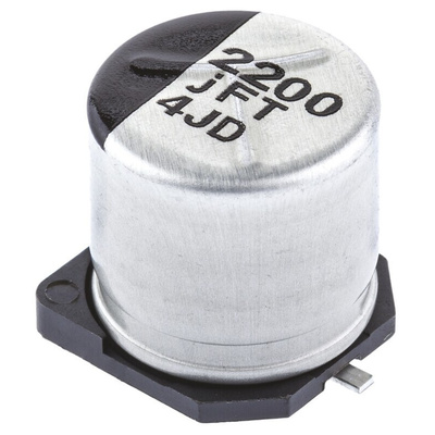 Panasonic 2200μF Aluminium Electrolytic Capacitor 6.3V dc, Surface Mount - EEEFT0J222AP
