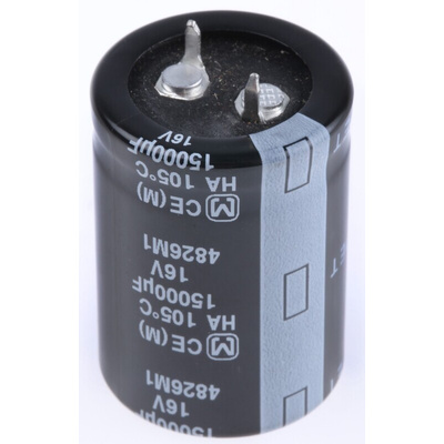 Panasonic 15000μF Electrolytic Capacitor 16V dc, Through Hole - ECEC1CA153CJ