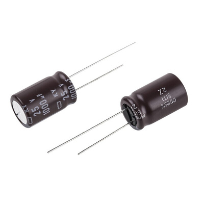 Nippon Chemi-Con 1000μF Aluminium Electrolytic Capacitor 25V dc, Radial, Through Hole - EKY-250ELL102MK20S
