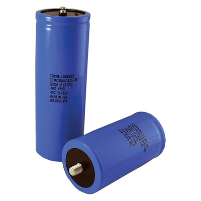 Cornell-Dubilier 127μF Aluminium Electrolytic Capacitor, Screw Terminal - DCMXE1271