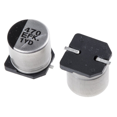 Panasonic 470μF Aluminium Electrolytic Capacitor 25V dc, Surface Mount - EEEFK1E471AP