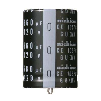 Nichicon 120μF Aluminium Electrolytic Capacitor 400V dc, Snap-In - LGU2G121MELA
