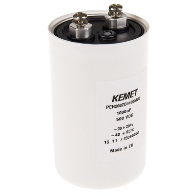 KEMET 1000μF Electrolytic Capacitor 500V dc, Screw Mount - PEH200ZO4100MU2