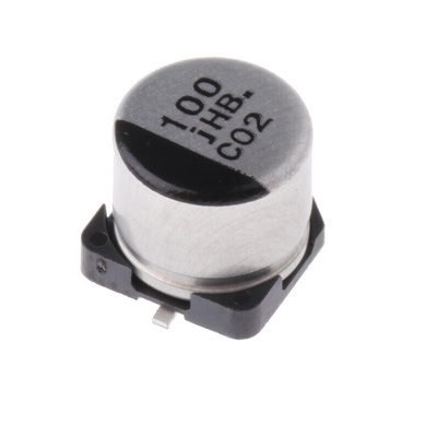 Panasonic 100μF Aluminium Electrolytic Capacitor 6.3V dc, Surface Mount - EEEHB0J101P