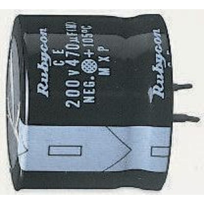 Rubycon 1000μF Aluminium Electrolytic Capacitor 200V dc, Snap-In - 200MXG1000MEFCSN30X30