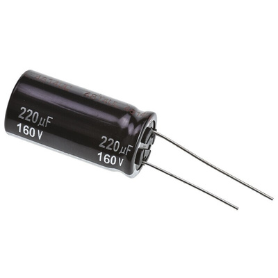 Panasonic 220μF Aluminium Electrolytic Capacitor 160V dc, Radial, Through Hole - EEUEE2C221