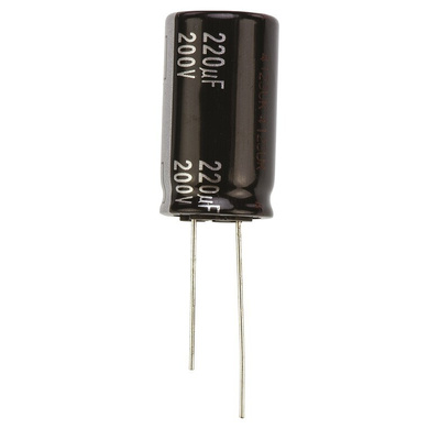 Panasonic 220μF Aluminium Electrolytic Capacitor 200V dc, Radial, Through Hole - EEUEE2D221