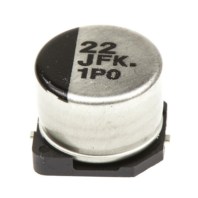 Panasonic 22μF Aluminium Electrolytic Capacitor 63V dc, Surface Mount - EEEFK1J220P