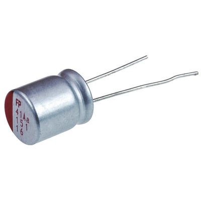 Nichicon 150μF Polymer Aluminium Solid Electrolytic Capacitor 16V dc, Radial, Through Hole - RNS1C151MDN1PH