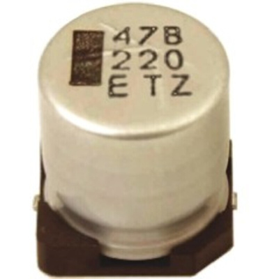 Rubycon 220μF Aluminium Electrolytic Capacitor 6.3V dc, Surface Mount - 6.3TZV220M6.3X8