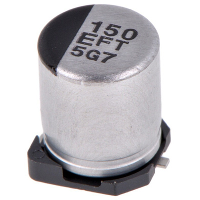 Panasonic 150μF Aluminium Electrolytic Capacitor 25V dc, Surface Mount - EEEFTE151XAP