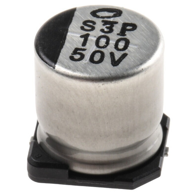 Nichicon 100μF Aluminium Electrolytic Capacitor 50V dc, Surface Mount - UUX1H101MNL1GS