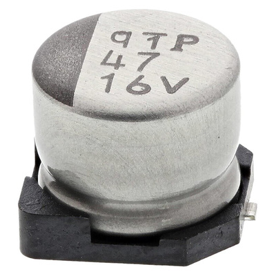 Nichicon 47μF Aluminium Electrolytic Capacitor 16V dc, Surface Mount - UWT1C470MCL1GB