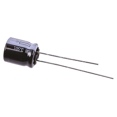 Panasonic 470μF Aluminium Electrolytic Capacitor 25V dc, Radial, Through Hole - EEUHD1E471