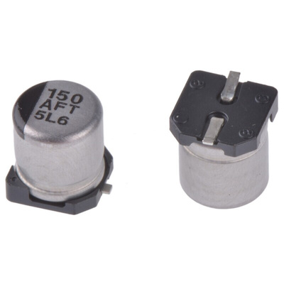 Panasonic 150μF Aluminium Electrolytic Capacitor 10V dc, Surface Mount - EEEFT1A151AR