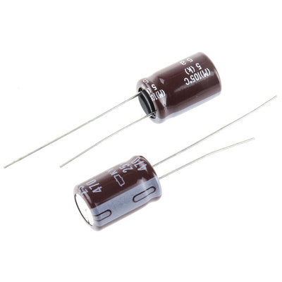 Nippon Chemi-Con 470μF Aluminium Electrolytic Capacitor 25V dc, Radial, Through Hole - EKY-250ELL471MJ16S