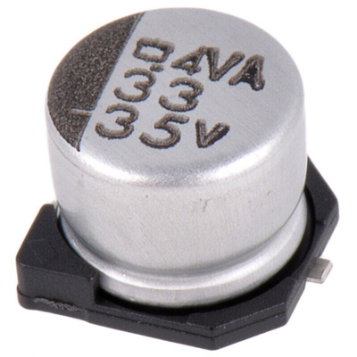 CHEMI-CON 33μF Aluminium Electrolytic Capacitor 35V dc, Surface Mount - EMVA350ARA330MF55G