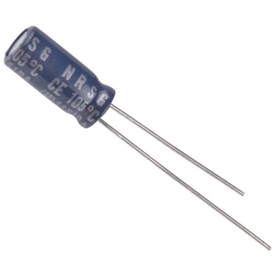 NIC Components 47μF Aluminium Electrolytic Capacitor 25V dc, Radial, Through Hole - NRSG470M25V5X11F