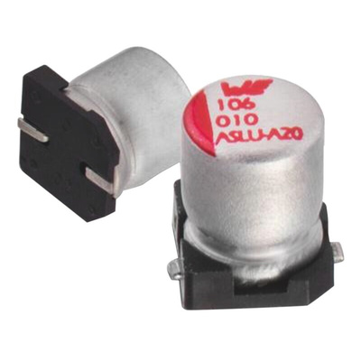 Wurth Elektronik 10μF Aluminium Electrolytic Capacitor 6.3V dc, Surface Mount - 865090140001